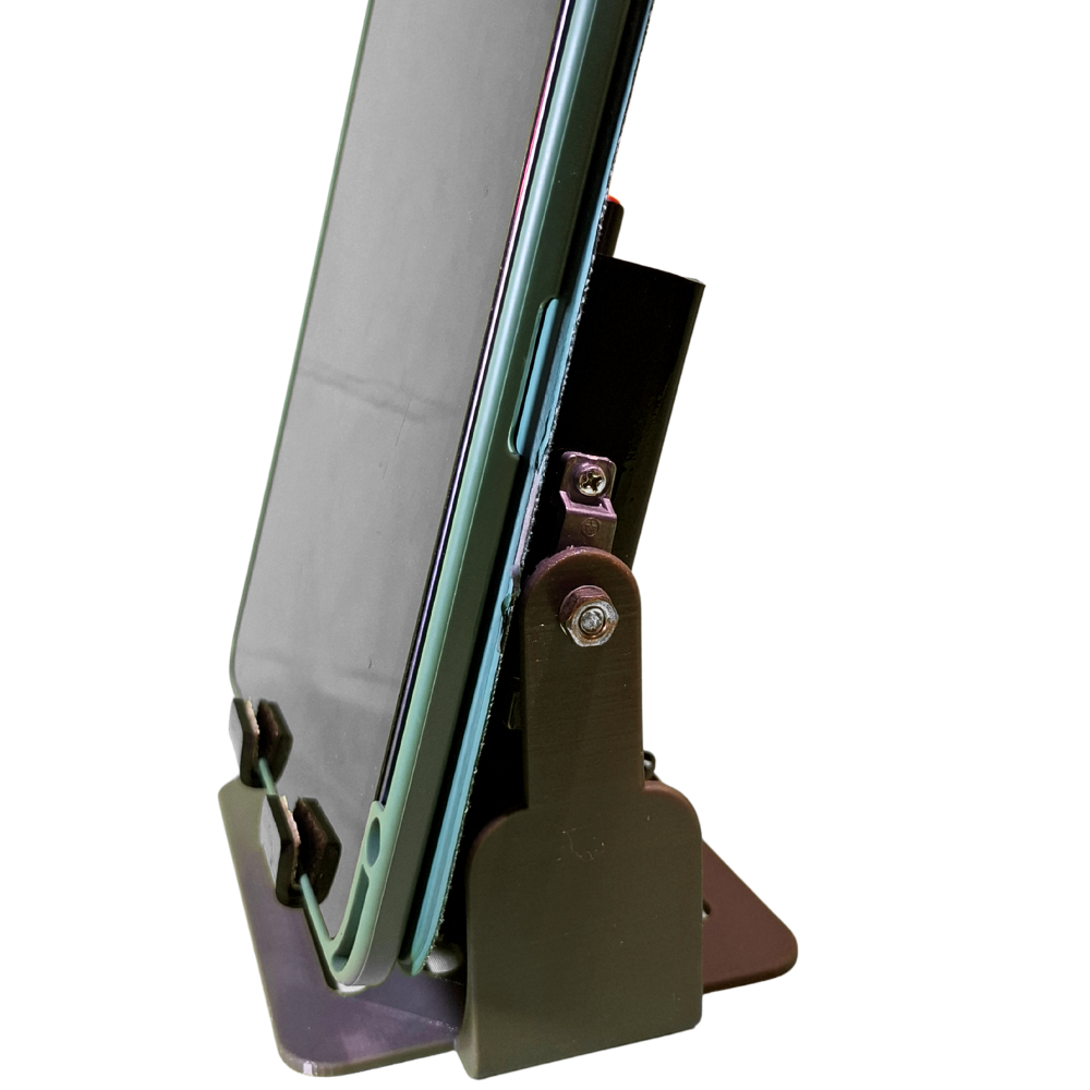 Table fan with phone stand