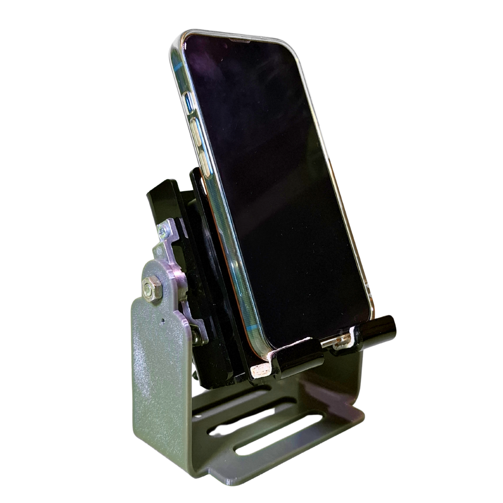 Table fan with phone stand